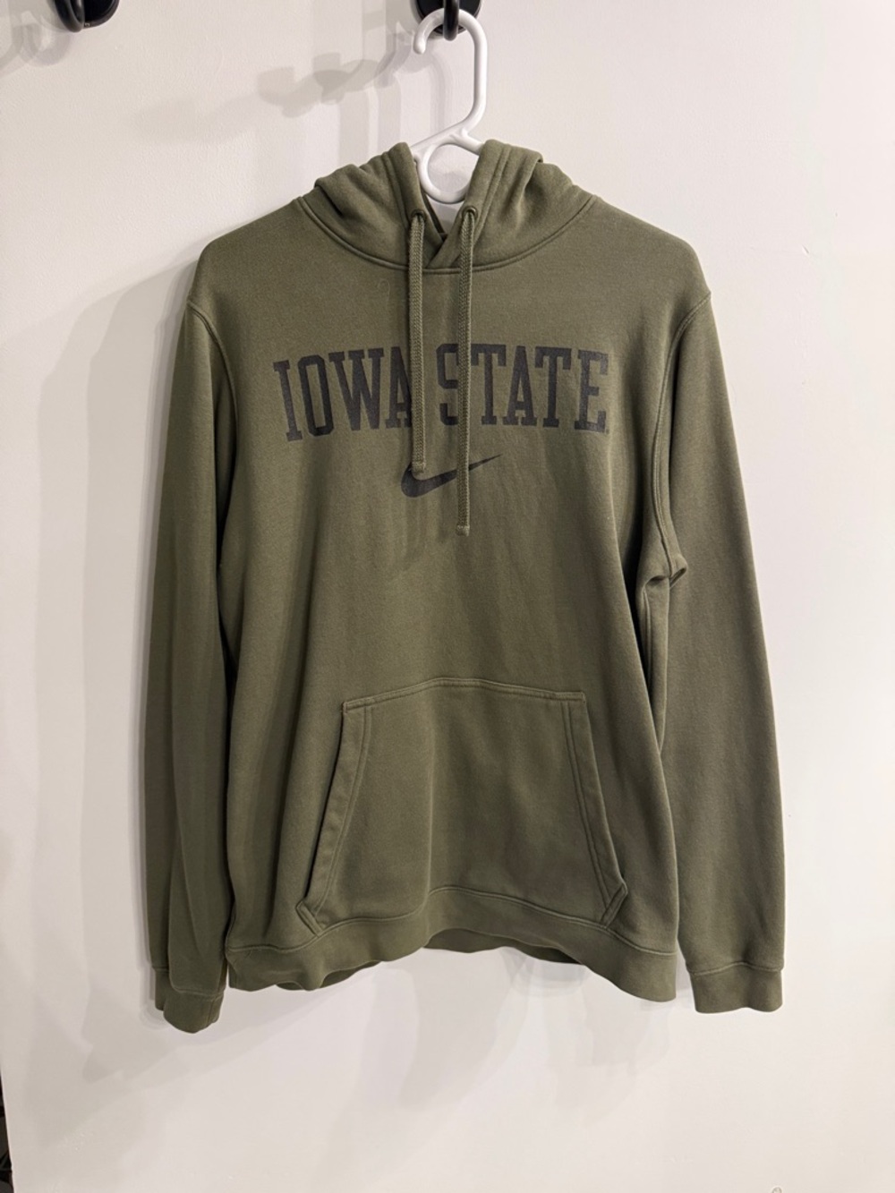 Nike Olive Green Iowa State Hoodie with Black Logo